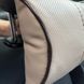 Buy Headrest pillow with Renault logo Eco-leather 3D Colored logo Beige-Beige edging 1 pc 91592 Pillows for the headrest - under the neck - 4 photos from 4