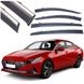 Купити Дефлектори вікон вітровики Benke для Hyundai Elantra 2021- Хром Молдинг Нержавіюча сталь 3D (BHYET2023-W/S) 67600 Дефлектори вікон Hyundai - 1 фото из 5
