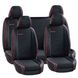 Купить Чехлы Накидки для сидений Voin 5D Комплект Полоска Черные Красный кант (V-1801 Bk) 67112 Накидки для сидений Premium (Алькантара) - 1 фото из 6