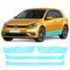 Buy Pre-cut paint protection film for Volkswagen Golf VII facelift 2017-2020 - lower body area 109864 Model patterns of protective films for Volkswagen