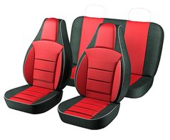 Купить Чехлы Пилот для сидений ВАЗ 2107 Черная ткань Красная ткань 23559 Чехлы PILOT