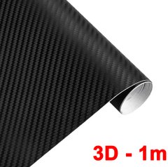 Купить Карбоновая пленка 3D с микроканалами 1.52 м х 1 м Черная Матовая 33831 Карбоновая пленка универсальная 3D 5D 7D