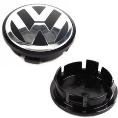 Купить Колпачки заглушки на литые диски Volkswagen 65 / 57 мм Черные 1 шт 36267 Колпачки на титаны