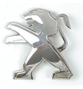 Купить Эмблема для Peugeot 80&times;70 мм, на скотче, пластик, хром, 1 шт. 112193 Эмблемы на иномарки