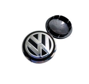 Buy Wheel cap Volkswagen silver black plastic 1 pc 65 mm OEM 3b7601171 (on snaps) 94626 Titanium caps