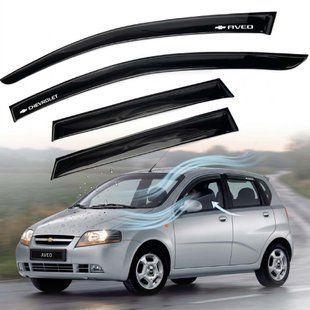 Купить Дефлекторы окон ветровики Chevrolet Aveo T200 2002-2011 Хэтчбек Скотч 3M Voron Glass 56233 Дефлекторы окон Chevrolet
