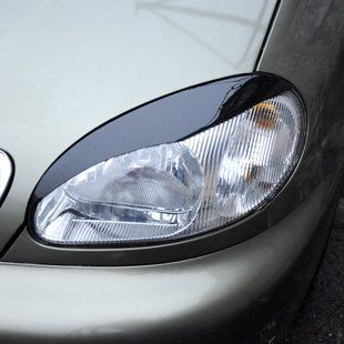 Купити Вії фар Fly для Daewoo Lanos хвиля широка №4 Чорні 2 шт 32292 Вії - Захист фар