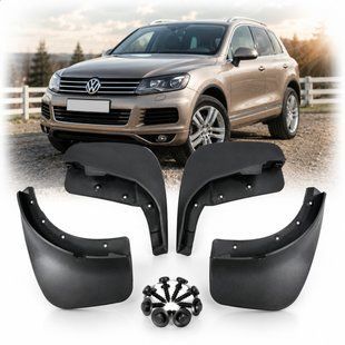 Buy Mudguards for Volkswagen Touareg 2010-2018 set of 4 pcs (BVWTR1121) 3280 Mudguards for Volkswagen