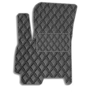 Buy Driver's eco-leather floor mat for Chery Tiggo 4 2017- with heel pad 1 pc (Rombus) 84396 Floor mats fo Chery