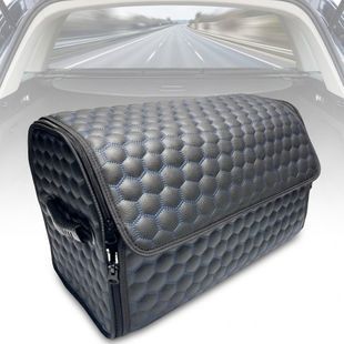 Buy Travel bag organizer Premium Honeycomb 500x340x250 mm (Plastic base) Eco-skin Black-Blue thread 94871 Travel bag organizer