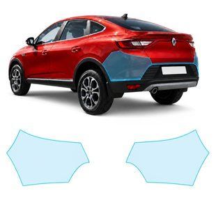 Купить Антигравийная защитная бронепленка по лекалам для Renault Arkana I 2020- задний бампер 108411 Модельные лекала защитных пленок для Renault