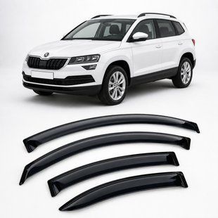 Купити Дефлектори вікон вітровики для Skoda Karoq 5d 2020 Скотч 3M (AMS22620) Acrylic 4 шт 110701 Дефлектори вікон Skoda