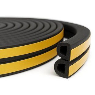 Купить Уплотнитель универсальный для боковых стекол B-Type EPDM 10 x 5 мм (Бухта 5 метров) 100637 Уплотнители