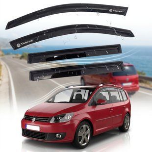 Купити Дефлектори вікон ветровики Volkswagen Touran II 2010-2015 Мінівен Скотч 3M Voron Glass 67837 Дефлектори вікон Volkswagen