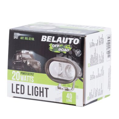 Купить Светодиодная дополнительная LED фара БЕЛАВТО Линза Дальний свет Алюминиевый корпус (BOL0210L) 62505 Дополнительные LЕD фары