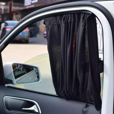 Купити Сонцезахисні шторки Sigma на бічні стекла S / висота 37-42 см / ширина 70 см / двосторонні Чорні 2 шт 36398 Шторки сонцезахисні для вікон авто
