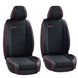 Купить Чехлы Накидки для сидений Voin 5D Передние Полоска Черные Красный кант (V-1801 Bk) 67113 Накидки для сидений Premium (Алькантара) - 1 фото из 4