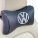 Купить Подушка на подголовник с логотипом Volkswagen экокожа Черная 1 шт 9784 Подушки на подголовник - под шею - 2 фото из 3