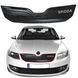 Купити Зимова накладка на радіаторні грати Skoda Octavia A7 2013-2017 Глянець з Логотипом Voon glass 4973 Зимові накладки на решітку радіатора - 1 фото из 4