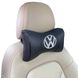 Купить Подушка на подголовник с логотипом Volkswagen экокожа Черная 1 шт 9784 Подушки на подголовник - под шею - 1 фото из 3