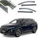 Купить Дефлекторы окон ветровики Benke для Hyundai Tucson (NX4) 2021- Long Хром Молдинг Из Нержавеющей Стали 3D 39775 Дефлекторы окон Hyundai - 1 фото из 11