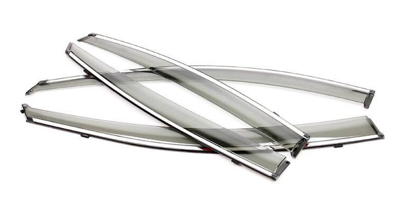 Купити Дефлектори вікон вітровики для Subaru Outback 2009-2015 З молдингом Хром 7958 Дефлектори вікон Subaru