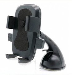 Купити Автотримач для телефону S127 на присоску жорстка ніжка Black-Blue (55mm-85mm) 24656 Автотримач для телефону на присоску