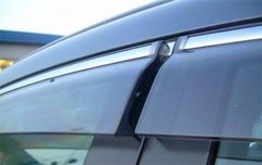 Купить Дефлекторы окон ветровики Skoda Superb II 2008-2015 Sedan с хром молдингом 7959 Дефлекторы окон Skoda