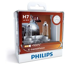 Купить Автолампа галогенная Philips X-treme Vision +130% H7 12V 55W 12V 2 шт (12972XVS2) 38411 Галогеновые лампы Philips