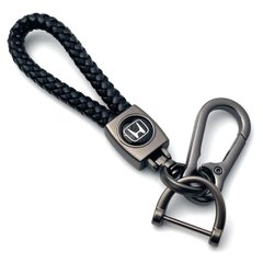 Купити Шкіряний плетений брелок Honda для авто ключів з карабіном 34065 Брелоки для автоключів