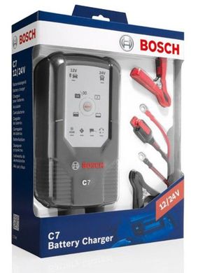 Купити Зарядний пристрій автомобільного акумулятора Bosch C7 12-24V 14–230 A/год (0 189 999 07M) 57540 Перетворювачі напруги інвертори - Зарядні АКБ