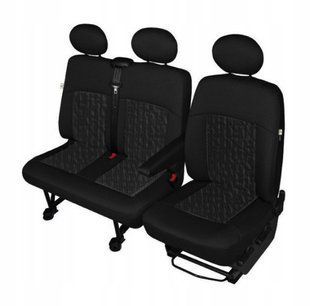 Buy Model covers 2+1 for Mercedes Sprinter 2006- VW Crafter 2006- (Middle Tartan) Black 63468 Seat covers model