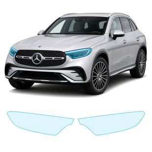 Купити Антигравійна захисна бронеплівка за лекалами для Mercedes-Benz GLC X254 2022- оптика (фари та ПТФ) 107016 Модельні лекала захисних плівок для Mercedes-Benz