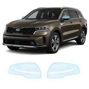 Купити Антигравійна захисна бронеплівка за лекалами для Kia Sorento MQ4 2020-2023 - дзеркала 105737 Модельні лекала захисних плівок для Kia
