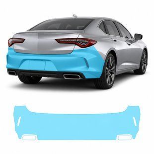 Купить Антигравийная защитная бронепленка по лекалам для Acura TLX II 2021 - задний бампер 102975 Модельные лекала защитных пленок для Acura