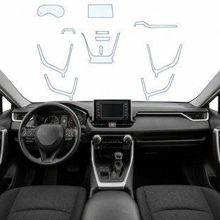 Купити Набір Плівок захисних для салону Toyota RAV4 V (XA50) 2018-2025 TPH (Кансолі Дисплея Ручок) Тип 2 110448 Модельні захисні плівки для салону авто