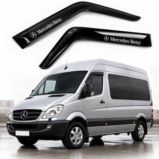 Купить Дефлекторы окон ветровики Mercedes Sprinter (906) 2006-2015 По Двери Скотч 3M Voron Glass 96481 Дефлекторы окон Mercedes-Benz