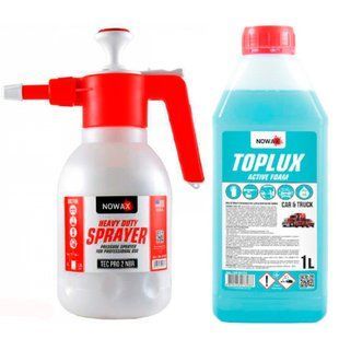 Купити Набір для миття авто Nowax TopLux №1 Помповий ручний розпилювач та Піна активна (NX01174 NX02181) 60543 Набори техдопомоги та догляду для автомобіліста