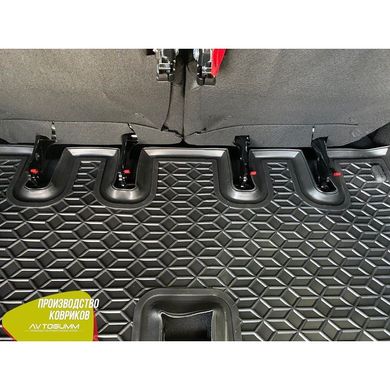 Купить Автомобильный коврик в багажник Renault Lodgy 2019,5- раздел. 3-й ряд / Резино - пластик 42318 Коврики для Renault