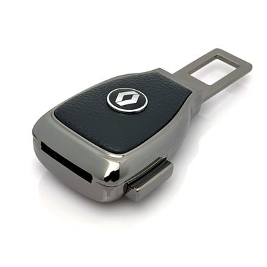 Купити Заглушка перехідник ременя безпеки з логотипом Renault Темний хром 1 шт 39625 Заглушки ременя безпеки