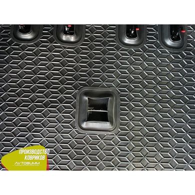 Купить Автомобильный коврик в багажник Renault Lodgy 2019,5- раздел. 3-й ряд / Резино - пластик 42318 Коврики для Renault