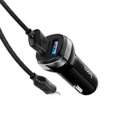 Купити Автомобільний зарядний пристрій Hoco Z40 2USB 2.4A Lightning Чорний (Оригінал) 56175 Зарядний пристрій - USB Адаптери - Розгалужувачі - FM Модулятори