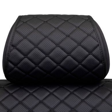 Buy Seat covers Melanо EcoLeather Set Black-Black thread (Rhombus) 86883 Premium Seat Covers (Alcantara)