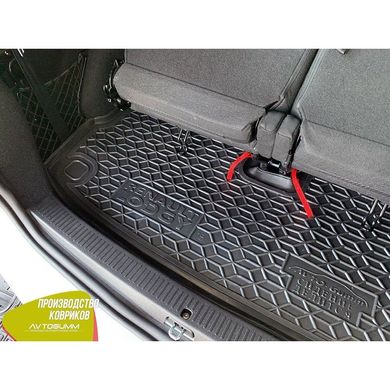 Купити Автомобільний килимок в багажник Renault Lodgy 2019,5 - розділ. 3-й ряд / Гумо - пластик 42318 Килимки для Renault