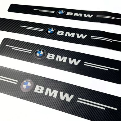 Купити Захисна плівка накладка на пороги для BMW Чорний Карбон 4 шт 42641 Захисна плівка для порогів та ручок