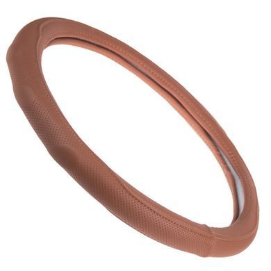 Buy Steering wheel cover L 39-41 cm Inserts Perforation Terracotta Eco-leather (VLOD-19P009 BR L) 85531 Steering Wheel Covers Eco-leather