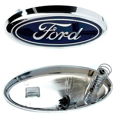 Купить Эмблема для Ford 151 x 65 мм с пружинкой / Focus 2 / C-ma x / Kuga / Mondeo / Connect / Турция 32216 Эмблемы на иномарки