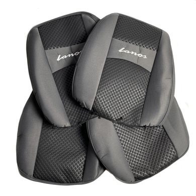Купить Чехлы для сидений модельные на Daewoo Lanos / Sens Горбы комплект Черно серый ромб 41129 Чехлы для сиденья модельные