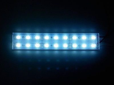 Купить Подсветка салона диодная двойная Призма алюминий 12V - 12 см 2А 18LED Белый свет (5630) 26422 Подсветки - Стопы внутрисалонные