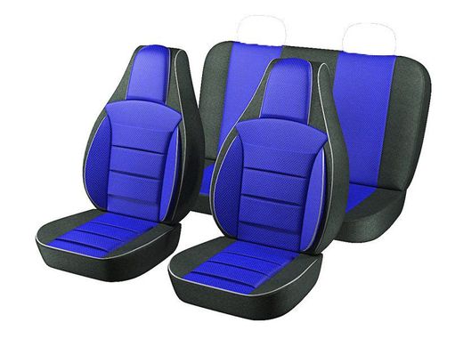 Купити Чохли Пілот для сидінь ВАЗ 2107 Чорна тканина Синя тканина 23560 Чохли PILOT